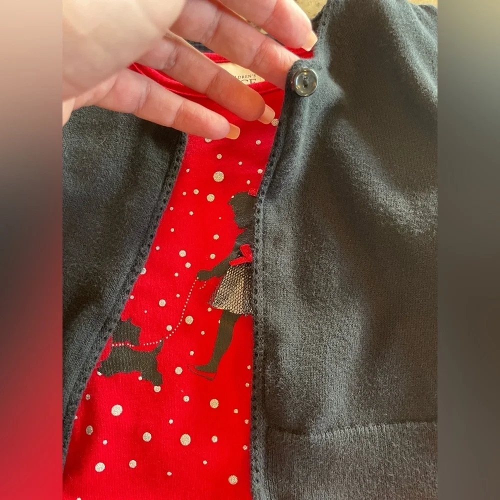 Toddler girls 12 to 18 months, three-piece holiday outfit